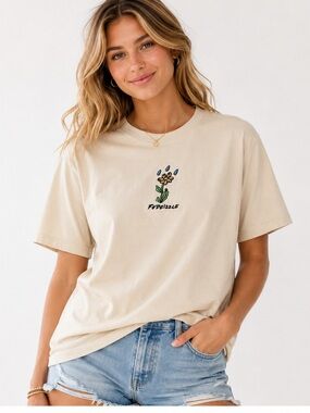 T-Bar x Cotton On Fo’ Drizzle Embroidered Tee Large